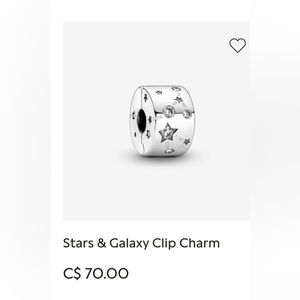 Pandora Stars and Galaxy Clip Charm